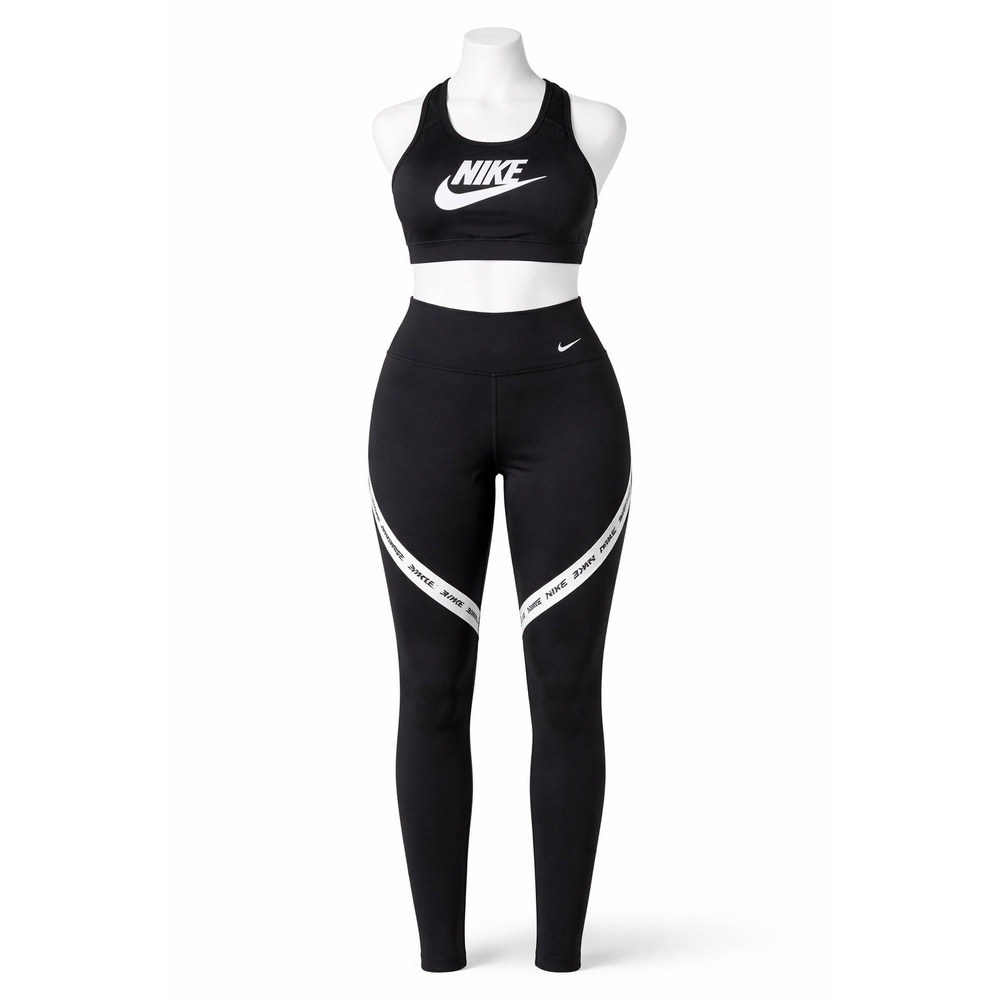Nike One Womens 7/8 Training Leggings Black Dri-FIT Mid Rise DD1813-010 L